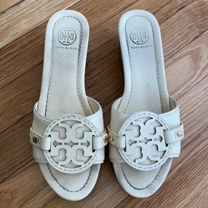 Tory Burch cream wedge